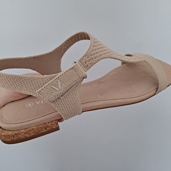 Vivaia Mia Tan T Strap Square Toe Sandals 10.5 42 - Picture 6 of 11
